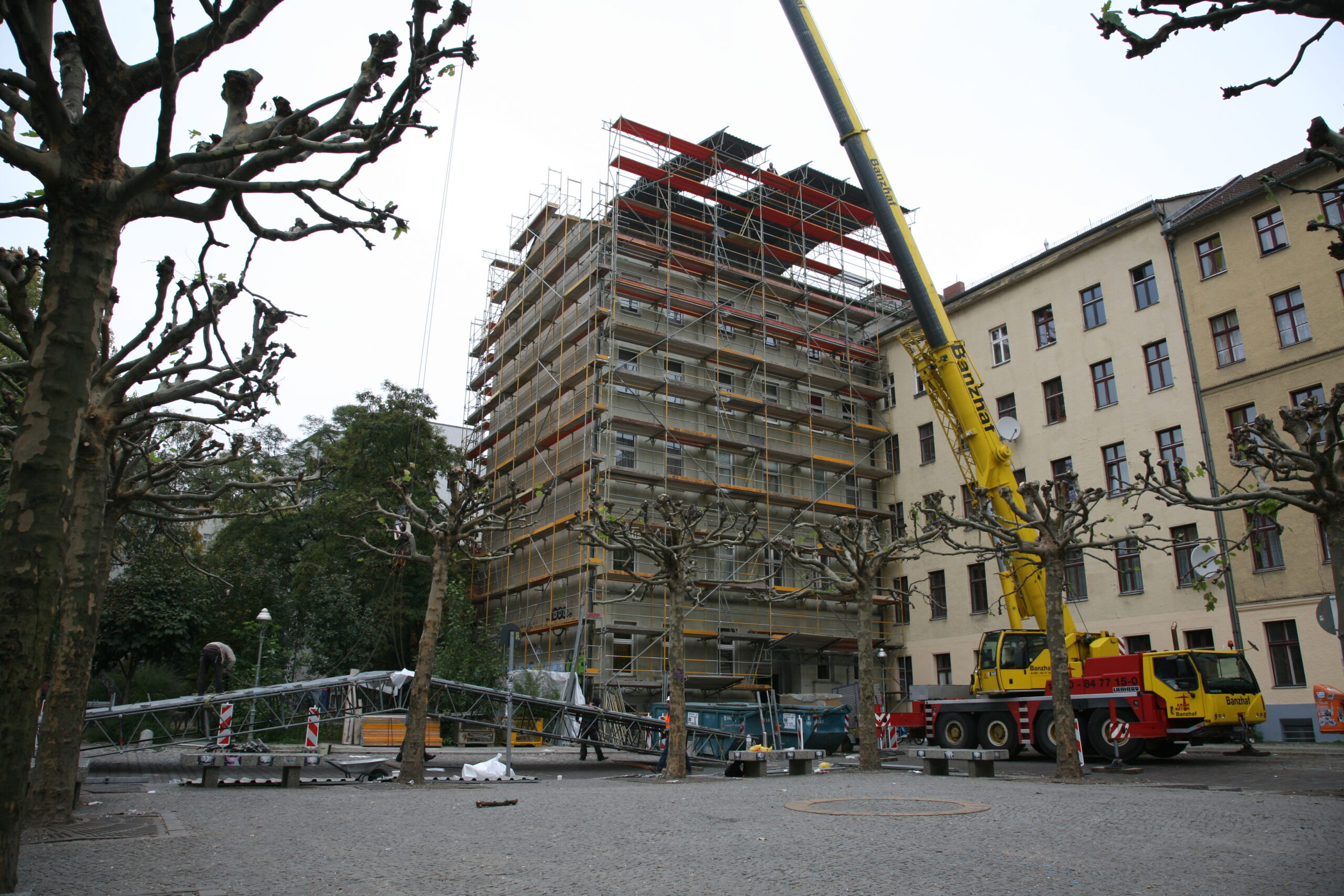 Aufbau Wetterschutzdach